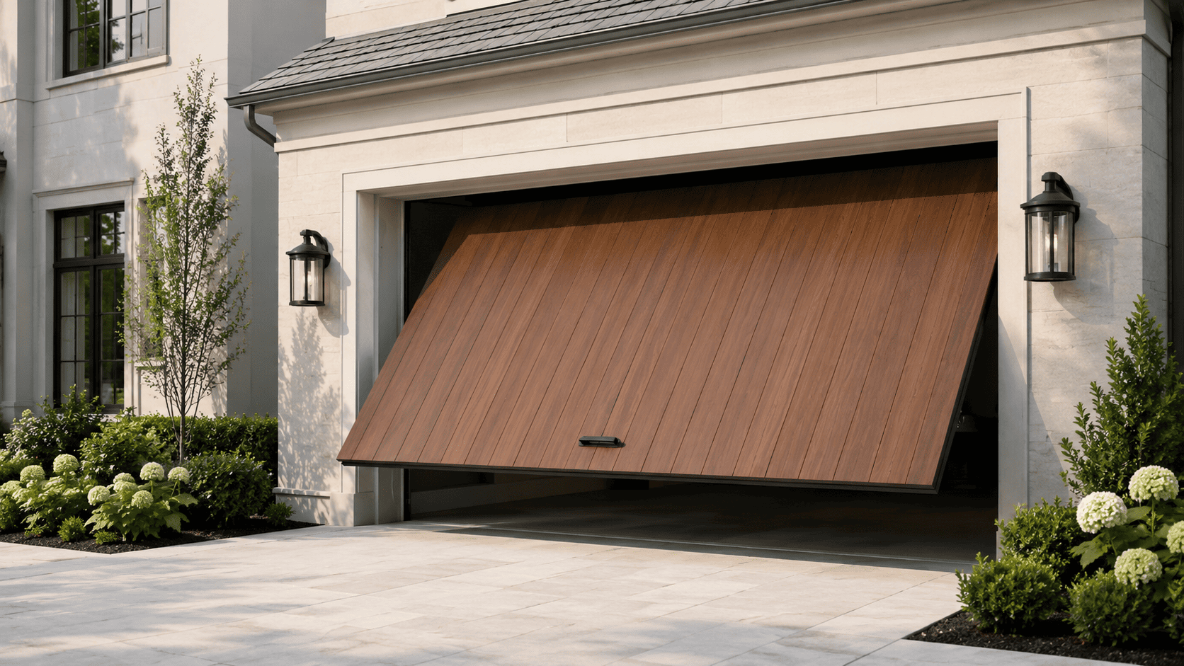 Tilt-up garage door mid-open — Salisbury